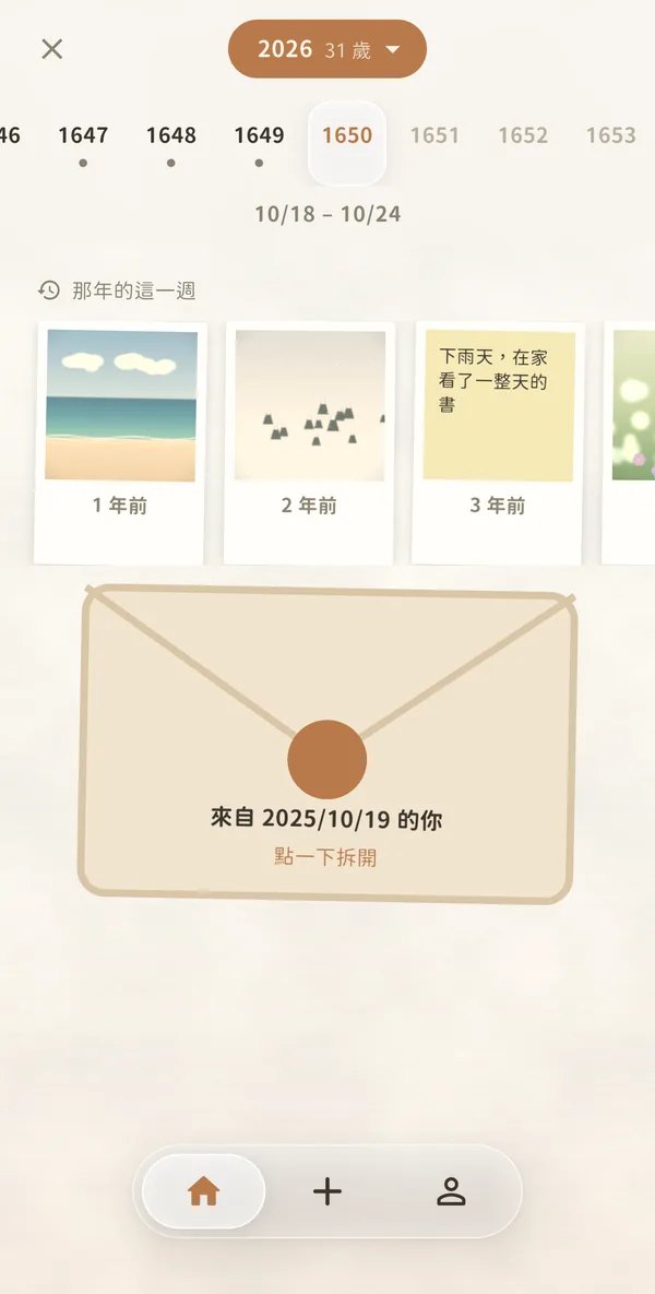 那年的這一週，與一封還沒拆開、寫給未來的信